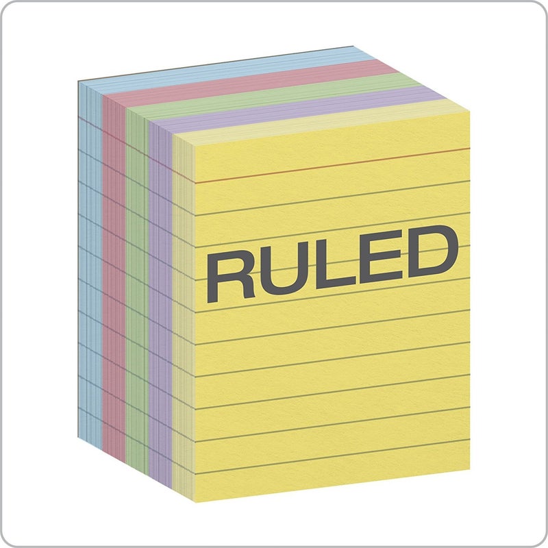 Esselte Oxford Mini Index Cards, 3" x 2.5", Ruled, Assorted Colors, 200 Per Pack, Pack Of 4, 800 Cards Total (10010EE) - Image 3